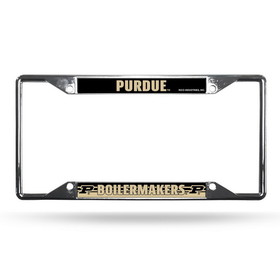 Purdue Boilermakers License Plate Frame Chrome EZ View