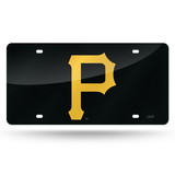 Pittsburgh Pirates License Plate Laser Cut Black P Logo