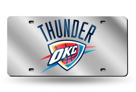 Oklahoma City Thunder License Plate Laser Cut Silver