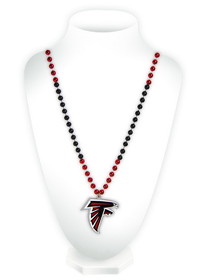 Atlanta Falcons Beads with Medallion Mardi Gras Style