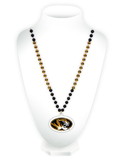 Missouri Tigers Mardi Gras Beads with Medallion