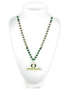 Oregon Ducks Mardi Gras Beads with Medallion