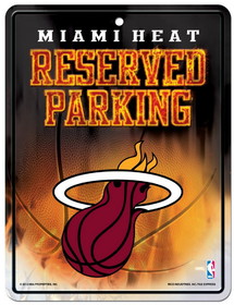 Miami Heat Sign Metal Parking