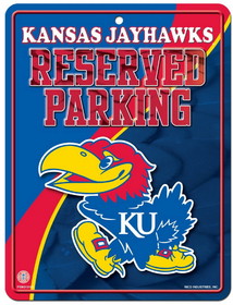 Kansas Jayhawks Metal Parking Sign