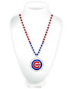Chicago Cubs Mardi Gras Beads with Medallion