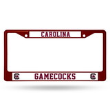 South Carolina Gamecocks License Plate Frame Metal Maroon