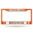 Cleveland Browns Metal License Plate Frame - Orange