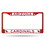 Arizona Cardinals Metal License Plate Frame - Red