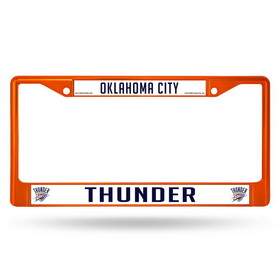 Oklahoma City Thunder License Plate Frame Metal Orange