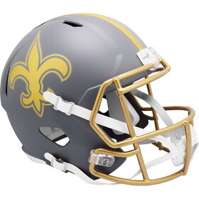 New Orleans Saints Helmet Riddell Replica Full Size Speed Style Slate Alternate