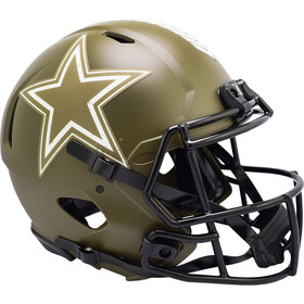 Dallas Cowboys Helmet Riddell Authentic Full Size Speed Style Salute To Service