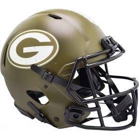 Green Bay Packers Helmet Riddell Authentic Full Size Speed Style Salute To Service
