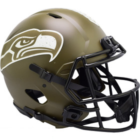 Seattle Seahawks Helmet Riddell Authentic Full Size Speed Style Salute To Service