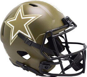 Dallas Cowboys Helmet Riddell Replica Full Size Speed Style Salute To Service