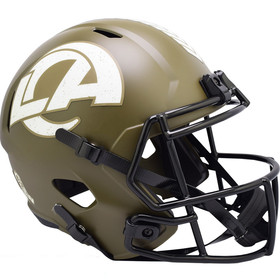 Los Angeles Rams Helmet Riddell Replica Full Size Speed Style Salute To Service
