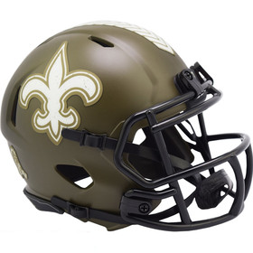 New Orleans Saints Helmet Riddell Replica Mini Speed Style Salute To Service