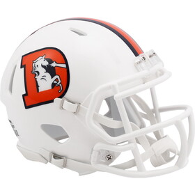 Denver Broncos Helmet Riddell Replica Mini Speed Style On-Field Alternate 2023 Snowcapped