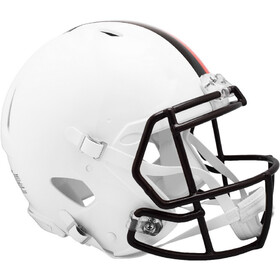 Cleveland Browns Helmet Riddell Authentic Full Size Speed Style On-Field Alternate 2023 White Out