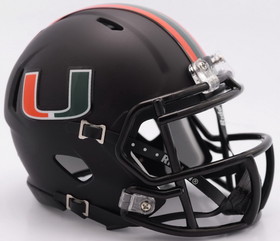 Miami Hurricanes Helmet Riddell Replica Full Size Speed Style Miami Nights Design