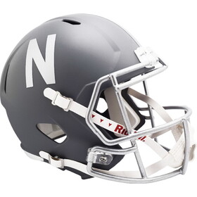 Nebraska Cornhuskers Helmet Riddell Replica Full Size Speed Style Slate Alternate