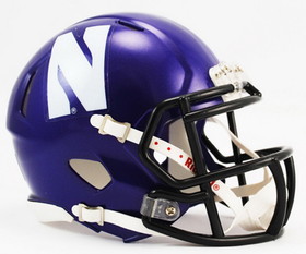 Northwestern Wildcats Helmet Riddell Replica Mini Speed Style