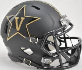 Vanderbilt Commodores Speed Mini Helmet - Matte Black
