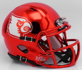 Louisville Cardinals Helmet Riddell Replica Mini Speed Style Chrome Alternate