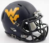 West Virginia Mountaineers Helmet - Riddell Replica Mini - Satin - Speed Style