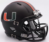 Miami Hurricanes Helmet Riddell Replica Mini Speed Style Miami Nights Design