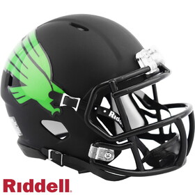 North Texas Mean Green Helmet Riddell Replica Mini Speed Style Matte Black