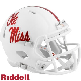 Mississippi Rebels Helmet Riddell Replica Mini Speed Style White