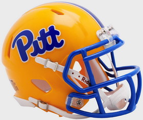 Pittsburgh Panthers Helmet Riddell Replica Mini Speed Style Gold