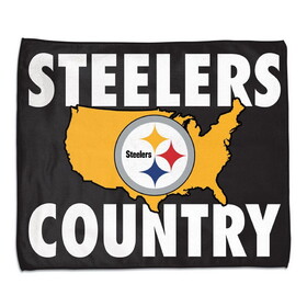 Pittsburgh Steelers Towel 15x18 Rally Style Full Color