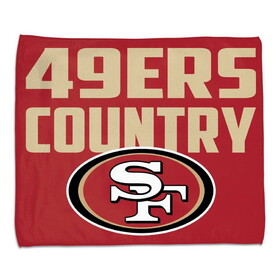 San Francisco 49ers Towel 15x18 Rally Style Full Color Style