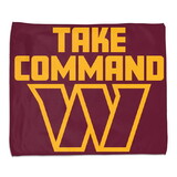 Washington Commanders Towel 15x18 Rally Style Full Color