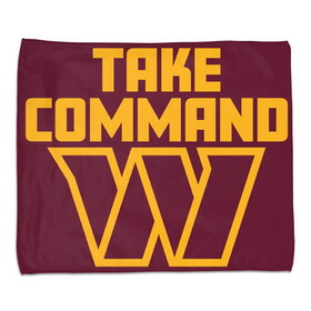 Washington Commanders Towel 15x18 Rally Style Full Color