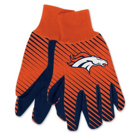 Denver Broncos Two Tone Adult Size Gloves