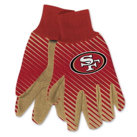 San Francisco 49ers Two Tone Adult Size Gloves
