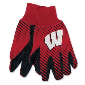 Wisconsin Badgers Gloves Two Tone Style Adult Size