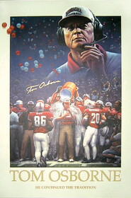 Tom Osborne Autographed Print