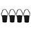 Aspire 4 Pcs Neoprene Coffee Cup Sleeves Handheld Insulated Drink Cups Holder (Black)