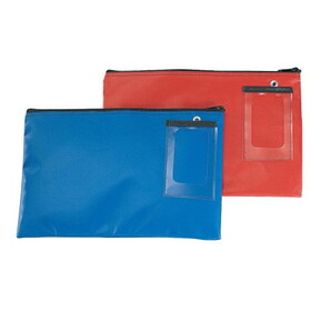Charnstrom 2926 Mailroom Supplies Vinyl Round Trip Mail Pouch 18&quot;L x 14&quot;H - Blue