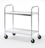 Charnstrom B106 Warehouse, Mail Room and Office Carts Medium Two Shelf Utility Cart