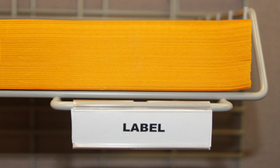 Charnstrom L32 Shelf Identification Hook-on Wire Shelf Labels (25 Pack)