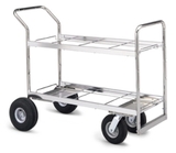 Charnstrom M295 Mail Room and Office Carts Long Double Decker Frame Cart