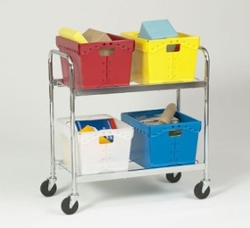 Charnstrom M880 Mail Room and Office Carts Charnstrom Mobile 4-Tote Cart (Cart Only)