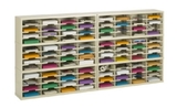 Charnstrom P253 Mail Room Furniture and Office Organizers 96"W x 12-3/4"D, 96 Pocket Mail Sorter with 11-1/2"W Shelves