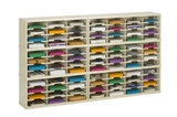 Charnstrom P318 Charnstrom Mail Center Furniture and Office Organizers - 84"W x 15-3/4"D, 84 Pocket Sorter with 11-1/2"W Shelving
