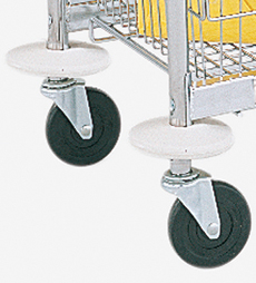 Charnstrom RB10 Mail Room and Office Cart Supplies 5&quot; Donut Bumpers (Pair)