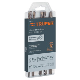 Truper 11295 6-Pc Masonry Drill Bit Set